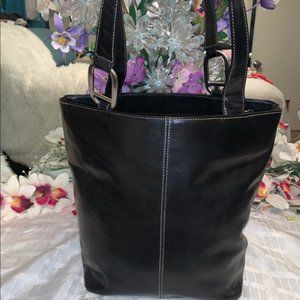 Kenneth Cole Black Leather Tote